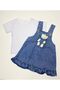 Teddy Bear Skirt Salopette 2 Piece Set Skirted T-Shirt - 4