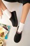 Women's Black Suede Flat Fur-Trimmed Mini Ankle Boots - 2