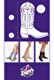 Beige Nude Cream Mink Textile Lace Fabric Western Cowboy Summer Half Boots - 5