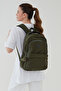 Unisex Crinkle Waterproof Fabric Large Size Multi-Compartment School and Travel Backpack Rosso Collina Khaki - 3