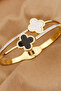 Zircon Stone Lucky Clover Non-Tarnish Enamel Steel Clamp - Stylish Elegant, Diameter: 6cm 17cm - 2