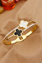 Zircon Stone Lucky Clover Non-Tarnish Enamel Steel Clamp - Stylish Elegant, Diameter: 6cm 17cm - 3