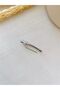 Single Brass and Zircon Stone Earrings for Women, Gray - 4
