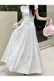 White Long Women's Skirt - Lined