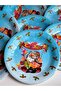 Imported New Year New Year Special Luxury Tableware Presentation Santa Claus Patterned Cardboard Plate 10 Pieces Large