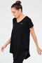 Black Regular Cotton V-Neck Short Sleeve Women's T-Shirt Sf03881 - 3