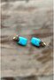 Natural Stone Rectangular Turquoise Earring - 3
