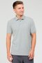 Men's Polo Collar Gray Melange T-Shirt - 100% Cotton, Short Sleeve XF1735 - 6