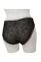 Women's Lacy Black and White 6 Pack Cotton Bikini Panties - 3