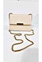 Women's Faux Leather Shoulder and Clutch Bag with Gold Metal Strappy , Magnetic Closure, and Two Compartments. - 5
