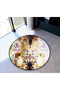 Abstract Motif Traditional Patterned Round Woven Base Vintage Decorative Carpet 6149