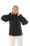 Women's Plus Size Pleat Detailed Pearl Button Crepe Shirt - 5