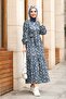 Medusa Navy Blue Dress - 5