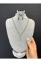 Zircon Stone Detailed Evening Dress and Necklace Set - Setra - 2