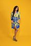 Green Navy Blue Salerno Marble Shirt Dress - 3