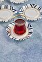 Special Series 12.5 cm Porcelain Alaçatı Patterned 6-Piece Tea Plate - 4