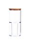 Double Layer Cotton Holder with Wooden Cover