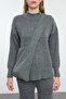 Anthracite Soft Texture Wide Fit Bag Knitwear Bottom-Top Set Twoaw25Au00086 - 3
