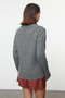 Anthracite More Sustainable Soft Textured Basic Knitwear Sweater Twoaw25Kz00334 - 5