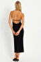 Black Midi Christmas Dress - Backless Degaje Gc177 - 6