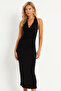 Black Midi Christmas Dress - Backless Degaje Gc177 - 4