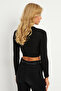 Women's Black Short Blouse Cg369 - 3