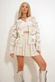 Beige Hakim Collar Lace Jacket Alc-X12645