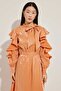 Bright Orange Ruffle Sleeve Detailed Dress - 2