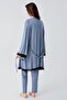 Long Sleeve Lycra Viscous Maternity Sleepwear Dressing Gown Set - 3