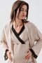 Long Sleeve Lycra Viscous Maternity Sleepwear Dressing Gown Set - 6