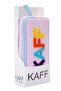 01108 Pink Color Blue Zippered Waterproof Bondit Fabric Plush Printed Double Eyed Pen Holder - 3