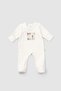 Set of 2 Organic Cotton Overalls with Gloves and Booties Born To Be Gusto - 3