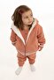 Hooded Wrap Quilted Jacket Baby Pink