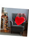 Red Decorative Plush Heart Pillow - 4