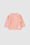Organic Cotton Muslin Double Breasted Baby Set Pink - 2
