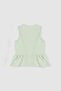 Bamboo Flower Embroidered Children's Blouse Green - 2