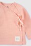 Organic Cotton Muslin Double Breasted Baby Set Pink - 7