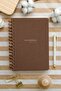 A5 15X21 cm Spiral Linen Notepad Brown