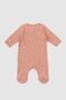 Jumpsuit with Booties Newborn Cosmos Pink Organic Cotton - 2