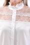 Large Size Lace Detailed Crepe Shirt - G0047 - 7