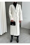 Stone Plated Buttoned Slit Long Coat-44092
