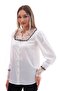 Plus Size Guipure Lace Women's Crepe Shirt - G0053 - 2