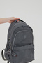 Unisex Crinkle Waterproof Fabric Large Size School Travel Backpack with Eyes Rosso Collina Smoked K Gray - 4