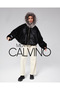Fur Hooded Coat Alcantara Fabric - 6