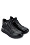 Men's Genuine Leather Black Casual Boots - 2