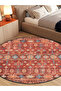 سجادة مستديرة بتصميم عصري وقاعدة منسوجة قابلة للغسل ومضادة للانزلاق، سجادة أرضية-310