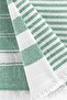Green and White Striped 3-Piece Drying Cloth - Eliza Multi-Purpose Cloth/Napkin - 45X65Cm - 3