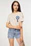 Crochet Knit Detailed Evil Eye Bead T-Shirt - 5