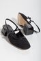Tweed Fabric Heeled Women's Shoes - 4