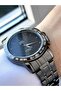 Men's Smoked Black Tachometer Frame Plain Numeral-Free Dial Sports Analog Watch - 2